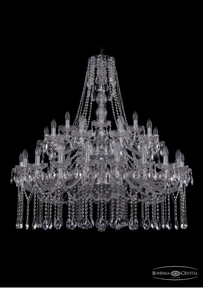 Люстра хрустальная Bohemia Ivele 1413/20+10+5/400/2d/Ni