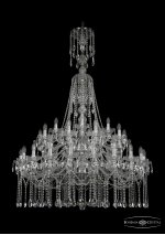Большая Люстра хрустальная Bohemia Ivele 1413/20+10+5/400/XL-164/2d/Ni