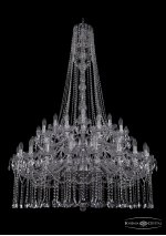 Большая Люстра хрустальная Bohemia Ivele 1413/20+10+5/400/h-164/2d/Ni