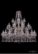 Люстра хрустальная большая Bohemia Ivele 1413/20+10+5/530-135/3d/G