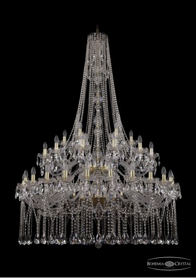 Люстра хрустальная Bohemia Ivele 1413/24+12+6/460/h-185/2d/Ni