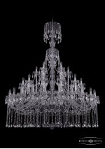 Большая Люстра хрустальная Bohemia Ivele 1413/24+12+6/530/XL-176/Ni