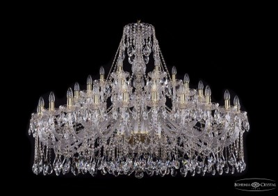 Люстра хрустальная большая Bohemia Ivele 1413/24+12+6/530-100/G