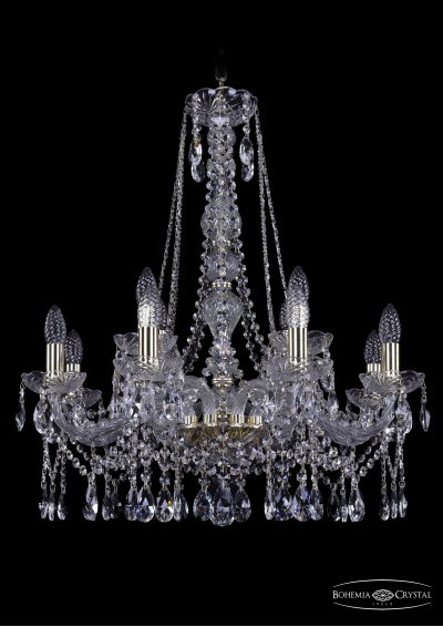 Люстра хрустальная Bohemia Ivele 1413/8+4/220/h-73/G Люстра хрустальная Bohemia Ivele 1413/8+4/220/h-73/G