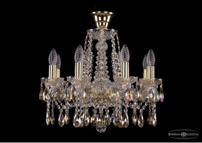 Люстра хрустальная Bohemia Ivele 1413/8/165/GD/K701 Люстра хрустальная Bohemia Ivele 1413/8/165/GD/K701
