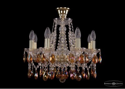 Люстра хрустальная Bohemia Ivele 1413/8/165/GD/K711 Люстра хрустальная Bohemia Ivele 1413/8/165/GD/K711