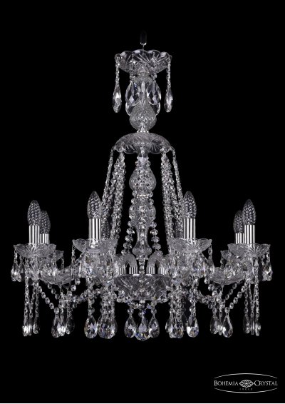 Люстра хрустальная Bohemia Ivele 1413/8/220/XL-73/Ni