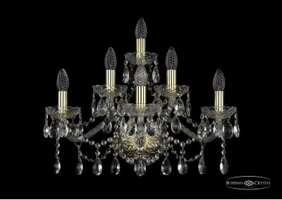 Светильник настенный бра Bohemia Ivele 1413B/3+2+1/220/G