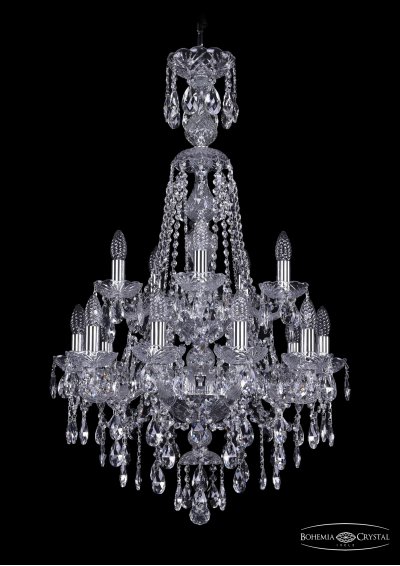 Люстра хрустальная Bohemia Ivele 1415/10+5/200/XL-97/2d/Ni
