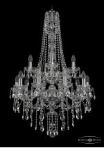 Люстра хрустальная Bohemia Ivele 1415/10+5/220/h-102/2d/Ni