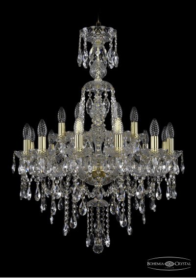 Люстра хрустальная Bohemia Ivele 1415/12+6/220/XL-86/G