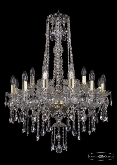 Люстра хрустальная Bohemia Ivele 1415/12+6/220/h-86/G