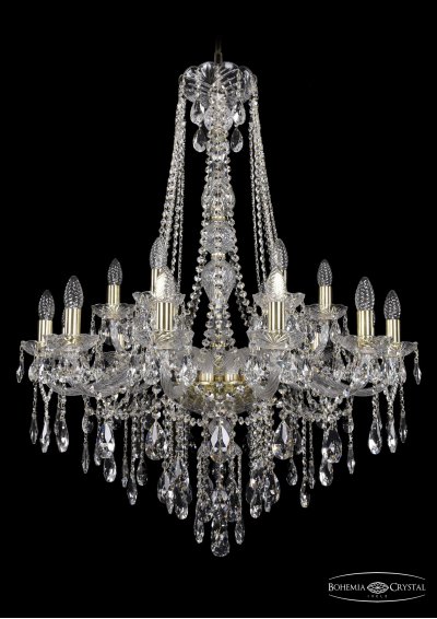 Люстра хрустальная Bohemia Ivele 1415/12+6/300/h-108/G Люстра хрустальная Bohemia Ivele 1415/12+6/300/h-108/G