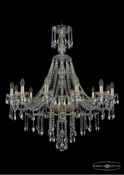 Люстра хрустальная Bohemia Ivele 1415/12/360/XL-113/G