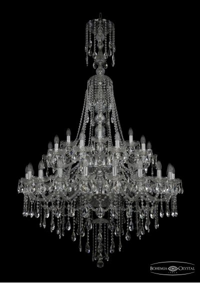Люстра хрустальная Bohemia Ivele 1415/20+10+5/400/XL-185/2d/Ni