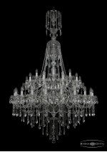 Люстра хрустальная Bohemia Ivele 1415/20+10+5/400/XL-185/2d/Ni