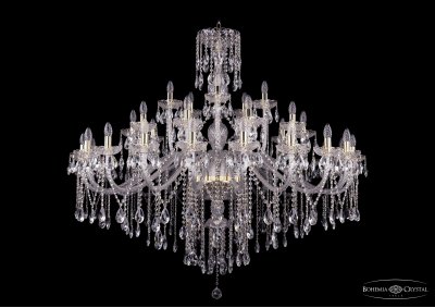 Люстра хрустальная большая Bohemia Ivele 1415/20+10+5/530-135/G