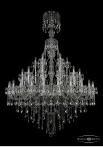 Большая Люстра хрустальная Bohemia Ivele 1415/24+12+6/530/XL-210/Ni