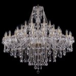 Большая хрустальная люстра Bohemia Ivele 1415/24+12+6/530-135/G