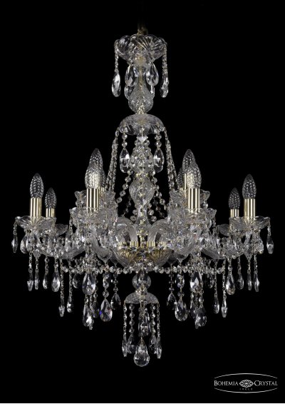 Люстра хрустальная Bohemia Ivele 1415/8+4/220/XL-86/G