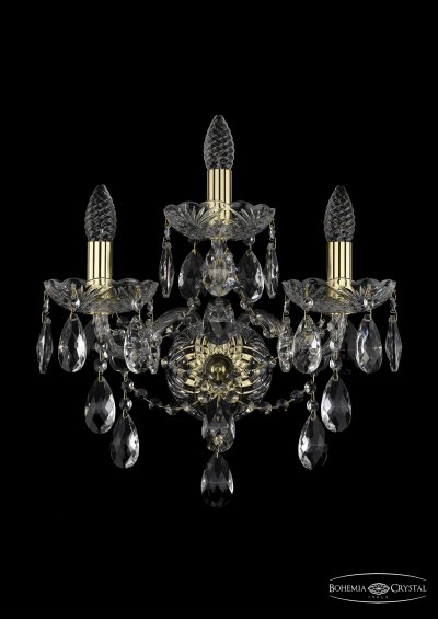Светильник настенный бра Bohemia Ivele 1415B/2+1/165/XL/G