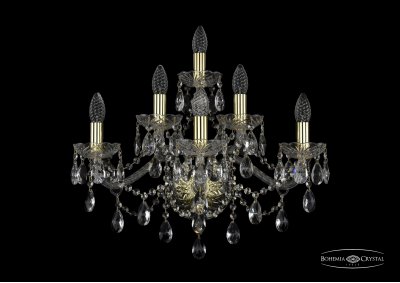 Светильник настенный бра Bohemia Ivele 1415B/3+2+1/220/G