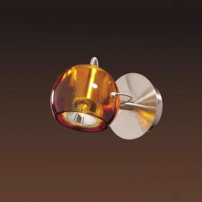 

Светильник настенный Odeon light 1430/1W никель/амбра