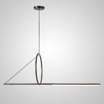 Подвесной светильник SUSPENSION CERCLE ET TRAIT – GRAPHITE SATINE L120 ImperiumLoft 144225-22