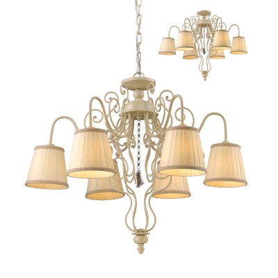 Люстра 2в1, потолочный/подвесной Favourite 1452-6PC Campanules