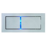 SLV 146240 BEDSIDE LINKS Wandleuchte, silbergrau, 3W LED, 4000K, mit blauem Orientierungslicht