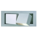 SLV 146250 BEDSIDE RECHTS Wandleuchte, silbergrau, 3W LED, 4000K, mit blauem Orientierungslicht
