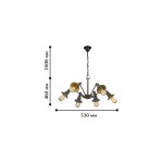 Люстра паук лофт Favourite 1476-6P