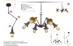 Люстра паук лофт Favourite 1476-6P