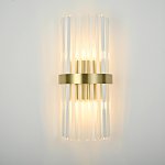 Бра Odeon Clear Glass Gold metal Wall Lamp ImperiumLoft 147727-22