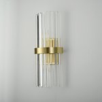 Бра Odeon Clear Glass Gold metal Wall Lamp ImperiumLoft 147727-22