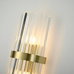 Бра Odeon Clear Glass Gold metal Wall Lamp ImperiumLoft 147727-22