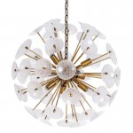 Подвесная Люстра Sputnik Textured Glass White Chandelier By Imperiumloft