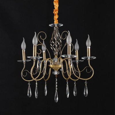 Люстра классическая с хрусталем 15007/6AB+CL ЭкономСвет Люстра классическая с хрусталем 15007/6AB+CL ЭкономСвет