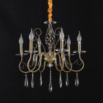 Люстра классическая с хрусталем 15007/6AB+CL ЭкономСвет