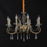 Люстра классическая с хрусталем 15007/8AB+CL ЭкономСвет