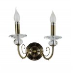 Светильник бра классическое с хрусталём 15008/2wAB+CL Экономсвет