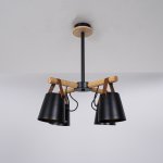 Люстра потолочная на штанге NATURA C4 black ImperiumLoft 151722-26