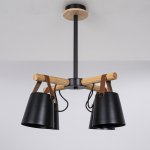 Люстра потолочная на штанге NATURA C4 black ImperiumLoft 151722-26