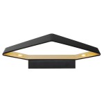 SLV 151730 BIG CARISO LED Wandleuchte 1, schwarz/ messing 2x 9W LED, 3000K