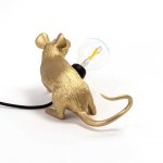 Настольная лампа Mouse Lamp Lyie Down Gold USB