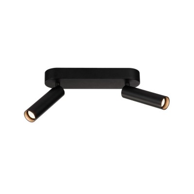 SLV 152350 MILAN Double Spot, Wand- und Deckenleuchte, rund, schwarz, 2x7,5W LED, 3000K, dimmbar