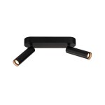 SLV 152350 MILAN Double Spot, Wand- und Deckenleuchte, rund, schwarz, 2x7,5W LED, 3000K, dimmbar