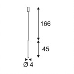 SLV 152371 UBA Pendant, Pendelleuchte, rund, weiss, 9W LED, 3000K