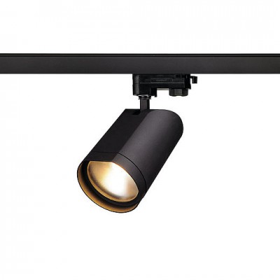 SLV 152980 BILAS SPOT 60° LED, rund, mattschwarz, 15W, 2700K, inkl. 3P.-Adapter