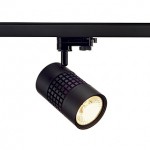 SLV 152990 BILAS SPOT 25° LED, rund, mattschwarz, 15W, 2700K, inkl. 3P.-Adapter